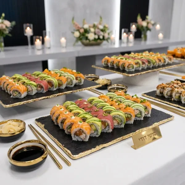 תצוגת סושי יוקרתית לחתונה