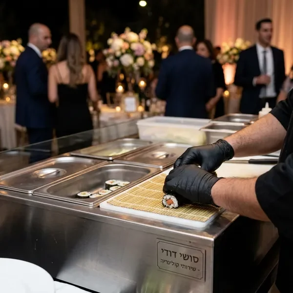 הכנת סושי חי באירוע